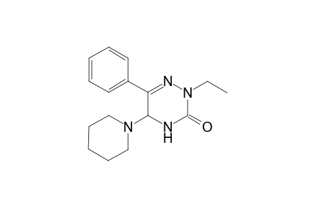 2-Ethyl-6-phenyl-5-(1-piperidinyl)-4,5-dihydro-1,2,4-triazin-3-one