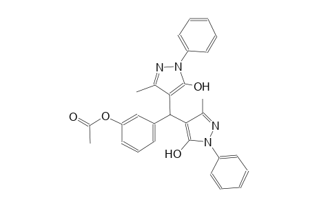 3-[bis(5-hydroxy-3-methyl-1-phenyl-1H-pyrazol-4-yl)methyl]phenyl acetate