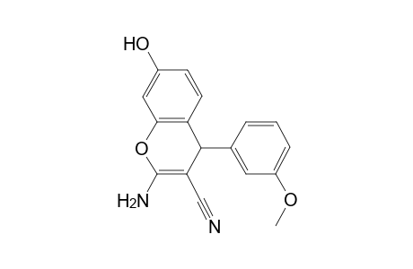 2-Amino-7-hydroxy-4-(3-methoxyphenyl)-4H-chromene-3-carbonitrile