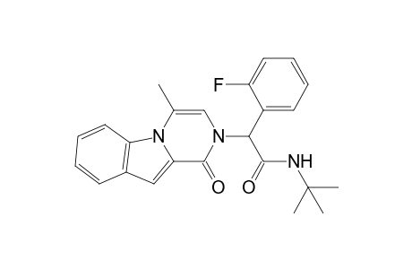 N-(tert-Butyl)-2-(2-fluorophenyl)-2-(4-methyl-1-oxopyrazino[1,2-a]indol-2(1H)-yl)acetamide