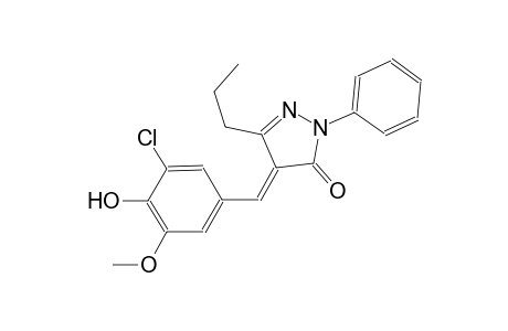 (4E)-4-(3-chloro-4-hydroxy-5-methoxybenzylidene)-2-phenyl-5-propyl-2,4-dihydro-3H-pyrazol-3-one