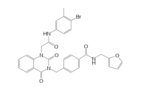 4-[(1-[2-(4-bromo-3-methylanilino)-2-oxoethyl]-2,4-dioxo-1,4-dihydro-3(2H)-quinazolinyl)methyl]-N-(2-furylmethyl)benzamide