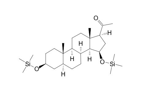 Bis(trimethylsilyl) derivative of 3.beta.,15.beta.-Dihydroxy-5.alpha.-pregnane-20-one