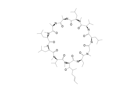 [LEU(4)]-CYCLOSPORIN-A;CYCLO-[-MEBMT(1)-ABU(2)-SAR(3)-LEU(4)-VAL(5)-MELEU(6)-ALA(7)-D-ALA(8)-MELEU(9)-MELEU(10)-MEVAL(11)-]