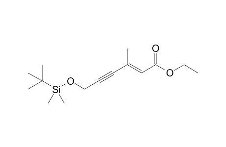 (E)-6-[tert-butyl(dimethyl)silyl]oxy-3-methyl-hex-2-en-4-ynoic acid ethyl ester