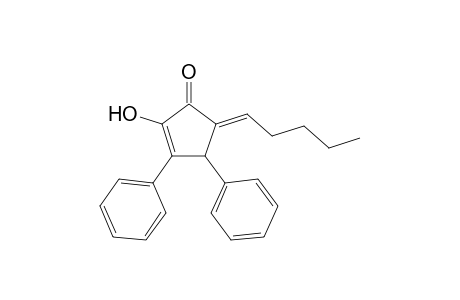 2-Hydroxy-5-pent-(E)-ylidene-3,4-diphenyl-cyclopent-2-enone