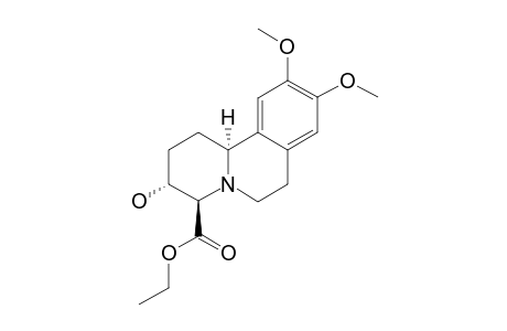 ETHYL-(9,10-DIMETHOXY-3-ALPHA-HYDROXY-1,2,4,6,7,11B-ALPHA-HEXAHYDRO-3H-BENZO-[A]-QUINOLIZIN-4-BETA-YL)-CARBOXYLATE
