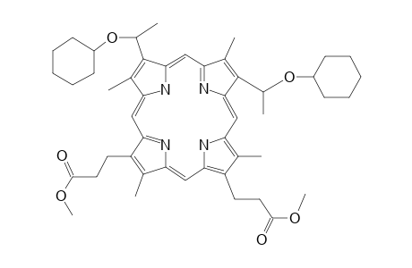 Dimethyl 2,7,12,18-tetramethyl-3,8-di(1-cyclohexyloxyethyl)-21H,23H-porphine-13,17-dipropionate