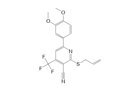 3-pyridinecarbonitrile, 6-(3,4-dimethoxyphenyl)-2-(2-propenylthio)-4-(trifluoromethyl)-