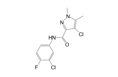 4-chloro-N-(3-chloro-4-fluorophenyl)-1,5-dimethyl-1H-pyrazole-3-carboxamide