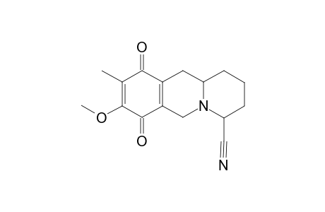 (4RS,11aRS)-(+/-)-4-Cyano-8-methoxy-9-methyl-1,3,4,6,11,11a-hexahydro-2H-benzo[b]quinolizine-7,10-dione