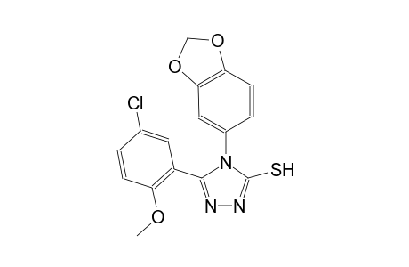 4-(1,3-benzodioxol-5-yl)-5-(5-chloro-2-methoxyphenyl)-4H-1,2,4-triazole-3-thiol