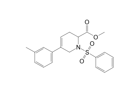 Methyl 5-(3-methylphenyl)-1-(phenylsulfonyl)-1,2,3,6-tetrahydropyridine-2-carboxylate