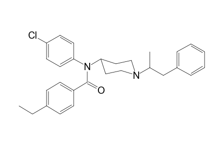 N-4-Chlorophenyl-N-[1-(1-phenylpropan-2-yl)piperidin-4-yl]-4-ethylbenzamide