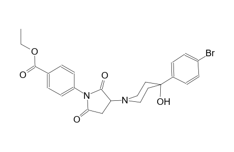 benzoic acid, 4-[3-[4-(4-bromophenyl)-4-hydroxy-1-piperidinyl]-2,5-dioxo-1-pyrrolidinyl]-, ethyl ester