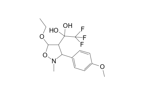 2-(N-Methyl)-3-(4-methoxyphenyl)-4-(1,1-dihydroxyl-2,2,2-trifluoroethyl)-5-ethoxyisoxazolidine