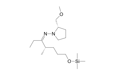 (+)-(2S,2'S)-1-(1-Ethyl-2-methyl-5-trimethylsilyloxy-pentylideneamino)-2-methoxymethyl-pyrrolidine