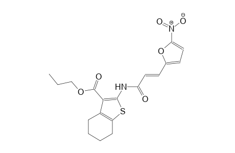 propyl 2-{[(2E)-3-(5-nitro-2-furyl)-2-propenoyl]amino}-4,5,6,7-tetrahydro-1-benzothiophene-3-carboxylate