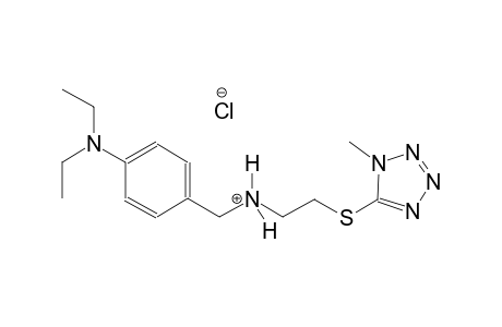 benzenemethanaminium, 4-(diethylamino)-N-[2-[(1-methyl-1H-tetrazol-5-yl)thio]ethyl]-, chloride