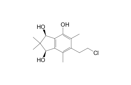 1H-Indene-1,3,4-triol, 6-(2-chloroethyl)-2,3-dihydro-2,2,5,7-tetramethyl-, (1R-cis)-