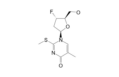 1-(2,3-DIDEOXY-3-FLUORO-BETA-D-ERYTHRO-PENTOFURANOSYL)-2-METHYLTHIOPYRIMIDIN-4(1H)-ONE