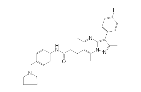 pyrazolo[1,5-a]pyrimidine-6-propanamide, 3-(4-fluorophenyl)-2,5,7-trimethyl-N-[4-(1-pyrrolidinylmethyl)phenyl]-