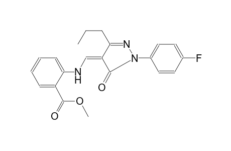 benzoic acid, 2-[[(Z)-[1-(4-fluorophenyl)-1,5-dihydro-5-oxo-3-propyl-4H-pyrazol-4-ylidene]methyl]amino]-, methyl ester