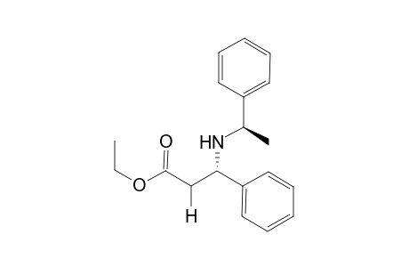 (R,R)-Ethyl 3-[N-(.alpha.-methylbenzyl)amino]-3-phenylpropanoate