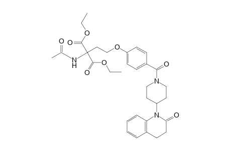 2-Acetamido-2-[2-[4-[4-(2-keto-3,4-dihydroquinolin-1-yl)piperidine-1-carbonyl]phenoxy]ethyl]malonic acid diethyl ester