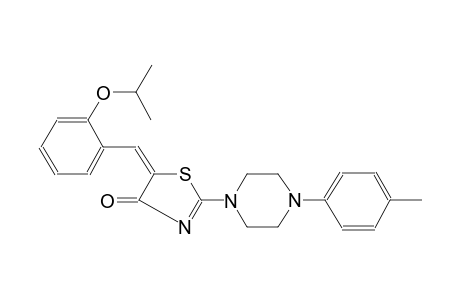 4(5H)-thiazolone, 5-[[2-(1-methylethoxy)phenyl]methylene]-2-[4-(4-methylphenyl)-1-piperazinyl]-, (5E)-
