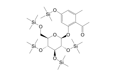 Ethanone, 1-[2-(.beta.-D-glucopyranosyloxy)-4-hydroxy-6-methylphenyl]-, 5tms derivative