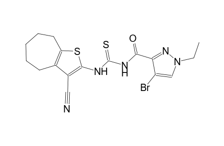 N-[(4-bromo-1-ethyl-1H-pyrazol-3-yl)carbonyl]-N'-(3-cyano-5,6,7,8-tetrahydro-4H-cyclohepta[b]thien-2-yl)thiourea