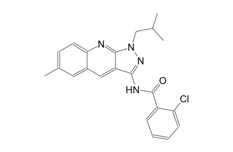 2-chloro-N-(1-isobutyl-6-methyl-1H-pyrazolo[3,4-b]quinolin-3-yl)benzamide