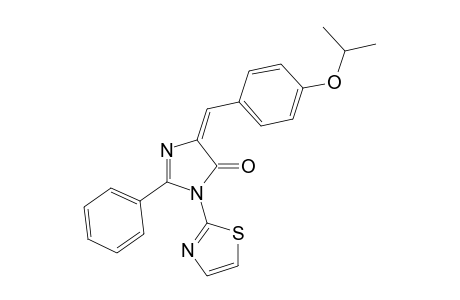 4H-Imidazol-4-one, 3,5-dihydro-5-[[4-(1-methylethoxy)phenyl]methylidene]-2-phenyl-3-(2-thiazolyl)-