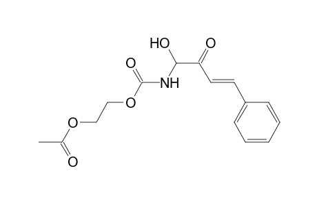2-Acetoxyethyl n-(1-hydroxy-2-oxo-4-phenyl-3-butenyl)carbamate