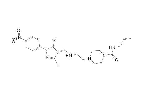 1-piperazinecarbothioamide, 4-[2-[[(E)-[1,5-dihydro-3-methyl-1-(4-nitrophenyl)-5-oxo-4H-pyrazol-4-ylidene]methyl]amino]ethyl]-N-(2-propenyl)-