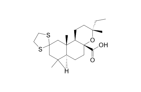 8.alpha.,13-epoxy-2,2-(ethylenedithio)labdano-20-oic acid