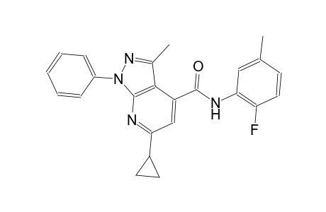 6-cyclopropyl-N-(2-fluoro-5-methylphenyl)-3-methyl-1-phenyl-1H-pyrazolo[3,4-b]pyridine-4-carboxamide