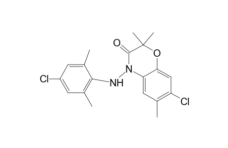 2H-1,4-Benzoxazin-3(4H)-one, 7-chloro-4-[(4-chloro-2,6-dimethylphenyl)amino]-2,2,6-trimethyl-