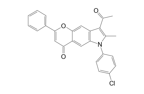 1-(4-Chlorophenyl)-3-ethanoyl-2-methyl-6-phenyl-pyrano[2,3-f]indol-8-one