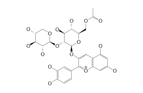 CYANIDIN-3-O-(2-O-BETA-XYLOPYRANOSYL-6-O-ACETYL)-BETA-GALACTOPYRANOSIDE