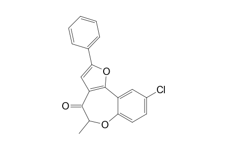 9-Chloro-2-phenyl-5-methyl-5H-benzo[b]furo[2,3-d]oxepin-4-one