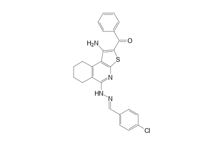 1-Amino-2-benzoyl-5-(2-p-chlorobenzylidenehydrazinyl)-6,7,8,9-tetrahydro thieno[2,3-c]isoquinoline
