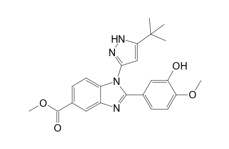 Methyl 1-(5-tert-butyl-1H-pyrazol-3-yl)-2-(3-hydroxy-4-methoxyphenyl)-1H-benzo[d]imidazole-5-carboxylate