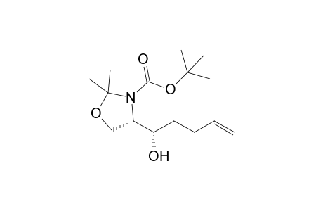 (4S,1'S)-3-(tert-Butyloxycarbonyl)-2,2-dimethyl-4-(1'-hydroxypent-4-enyl)-1,3-oxazolidine