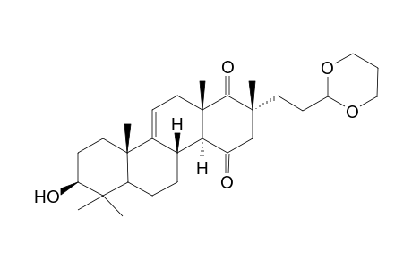 4,4,17-Trimethyl-17-[2-(1,3-dioxolan-2-yl)ethyl]-D-homoandrostan-3-ol-15,18-dione