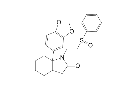 7a-(1',3'-Benzodioxol-5'-yl)-1-[2"-(phenylsulfinyl)ethyl]-3,4,5,6,7,7a-hexahydro-2-indolinone