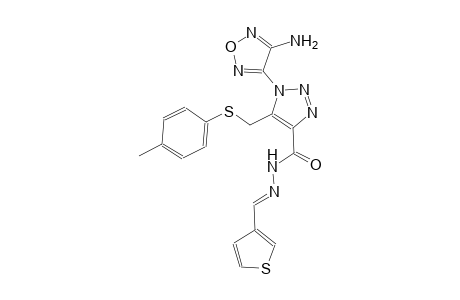 1-(4-amino-1,2,5-oxadiazol-3-yl)-5-{[(4-methylphenyl)sulfanyl]methyl}-N'-[(E)-3-thienylmethylidene]-1H-1,2,3-triazole-4-carbohydrazide