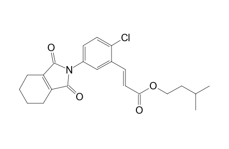 2-Propenoic acid, 3-[2-chloro-5-(1,3,4,5,6,7-hexahydro-1,3-dioxo-2H-isoindol-2-yl)phenyl]-, 3-methylbutyl ester