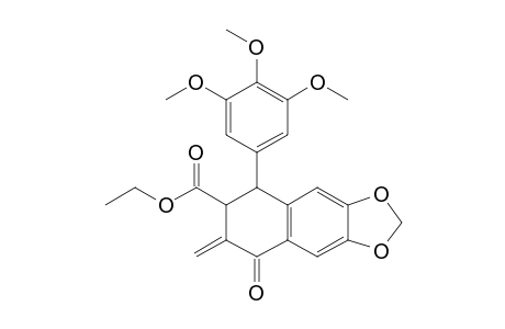 Ethyl 2-methylene-6,7-methylenedioxy-1-oxo-4-(3,4,5-trimethoxyphenyl)-1,2,3,4-tetrahydronaphthalene-3-carboxylate